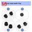 15 Chiếc Nhựa Đen Trống Cuối Nắp Ống Tròn Chèn Ống Bung 16mm