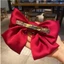 Ins Màu Trơn Satin Voan Nơ Lớn Mùa Xuân Kẹp Hợp Thời Trang Mũ Đội Đầu Nữ Kẹp Bên Phụ Kiện Tóc ONX6