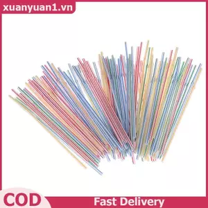 XUAN 100 Cái / bộ Ống Hút Uống Nhựa Cong Cotail Tiệc Sinh Nhật VN