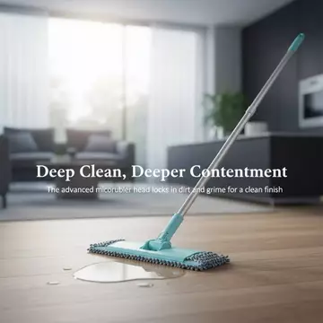Cây lau nhà sàn phẳng YellowFlower Bóp cây lau nhà miễn phí Vòng lau sàn Cây lau nhà Tấm lót sợi nhỏ Cây lau nhà lười Sử dụng ướt hoặc khô Dụng cụ làm sạch nhà TH