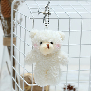 Móc Khóa Gấu Bông Trắng B17 Cute Treo Túi Balo - Dùng Làm Quà Tặng Ý Nghĩa