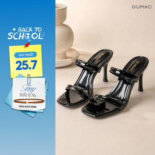 Giày Cao Gót Nữ GUMAC 7cm Gót Nhọn Da PU Bóng Ánh Bạc Thiết Kế Tinh Tế Cao Cấp GG06025
