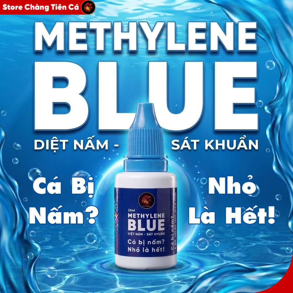 Methylene Blue 10mL - Dung Dịch Chuyên Xử Lý Các Vấn Đề Ngoài Da Cho Cá Cảnh - Sát Khuẩn Giảm Stress