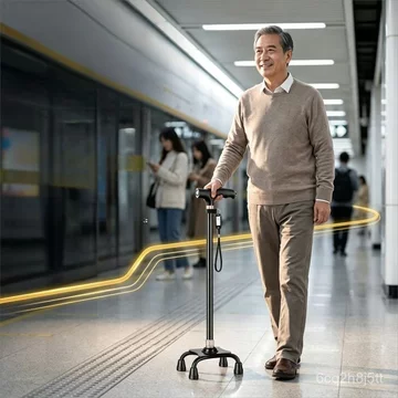 Gậy chống cho người già, gậy chống trượt, dụng cụ hỗ trợ đi lại cho người già, gậy bốn chân, gậy hỗ trợ cầm tay, gậy đa