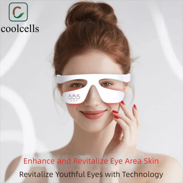 COOLCELLS Thiết bị làm đẹp mắt, Máy mát xa mắt màu đỏ nén nóng, Máy làm đẹp Nâng Kính chống lão hóa di động Massage Máy làm đẹp bọng mắt