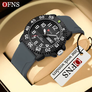 Đồng hồ chống nước OFNS Đồng hồ nam Điện tử cao cấp Lịch kép Đồng hồ thạch anh Đồng hồ nam thời trang Đồng hồ nam chống nước kỹ thuật số