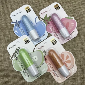 Caiqingshui Soft Dưỡng Ẩm Son Dưỡng Môi 3.3g Dâu Táo Hương Vị Trái Cây Dưỡng Ẩm Dưỡng Ẩm Dưỡng Ẩm Môi Không Màu Dưỡng Ẩm Sinh Viên