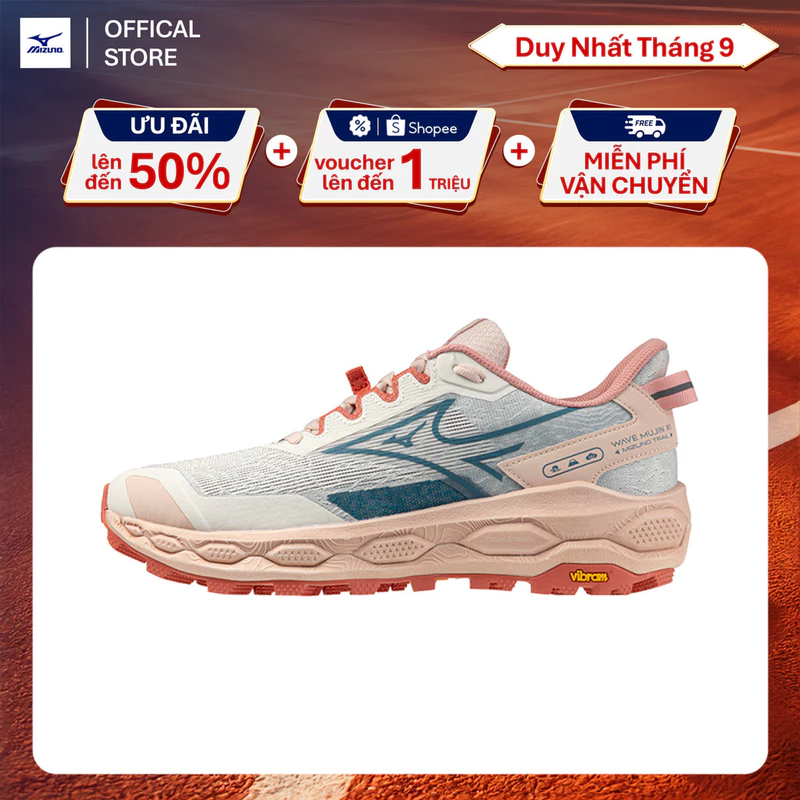 Giày Chạy Bộ NỮ WAVE MUJIN 11 - Kem Hồng - J1GK257071 — ảnh 1