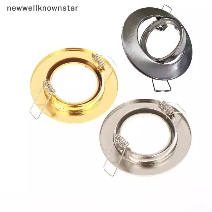 Newwellknownstar 1 Bộ Đèn Tròn Có Thể Điều Chỉnh Đèn Nền Đèn LED Cutout Cho Giá Đỡ Bóng Đèn Đèn LED Âm Trần MR16 GU10 Khung Đèn LED Downlight QWE