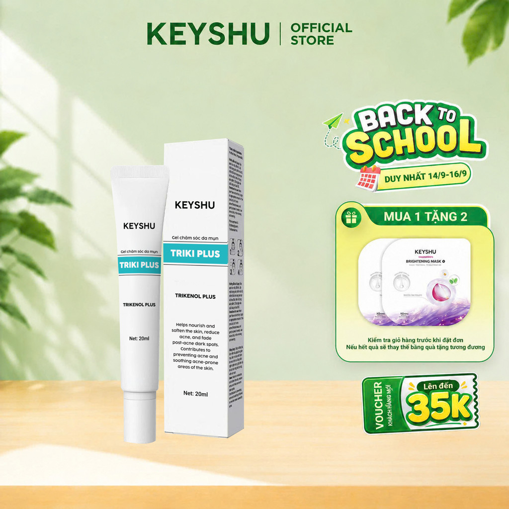 [DUY NHẤT THÁNG 9] Serum Giảm Mụn Triki Plus KEYSHU Làm Dịu Da, Giảm Sưng Viêm Mụn Giúp Khô Cồi Mụn Nhanh 20ML