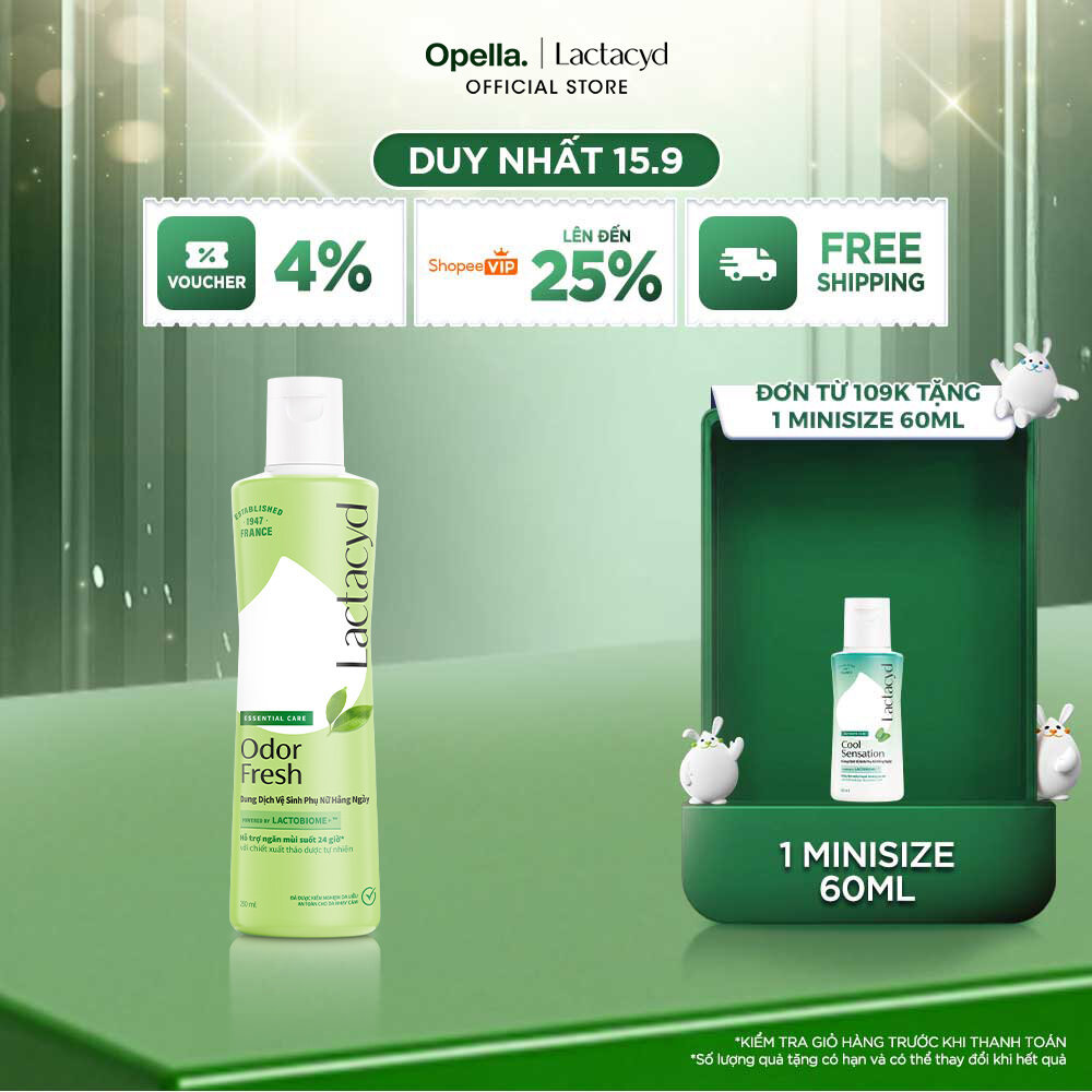 Dung Dịch Vệ Sinh Phụ nữ Lactacyd Odor Fresh Ngăn Mùi 24H 250ml