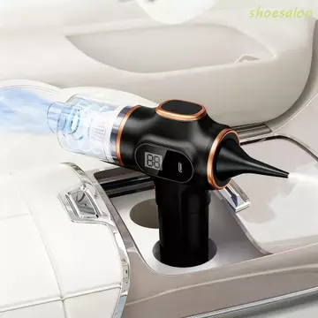 Máy hút bụi ô tô SHOESALON, Màn hình LCD hút cao 120W Máy hút bụi không dây, Loại bỏ bụi công suất cao 4500Pa Sử dụng kép Máy hút bụi cầm tay Bàn phím làm sạch