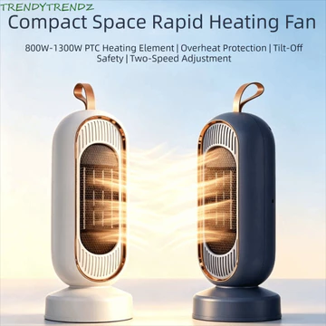 Máy sưởi để bàn TRENDYTRENDZ, Công suất tối đa 2000W Điều chỉnh gió 3 tốc độ Máy sưởi đứng để bàn, Làm nóng nhanh PTC Bảo vệ an toàn Máy sưởi nhỏ gọn dọc với máy tạo độ ẩm