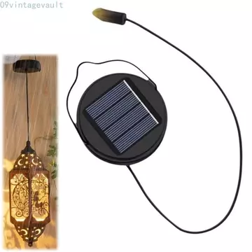 Đèn thay thế đèn năng lượng mặt trời VINTAGEVAULT, Đèn treo LED năng lượng mặt trời màu đen DIY, Đèn trắng chạy bằng năng lượng mặt trời 400Mah Đèn trang trí năng lượng mặt trời ngoài trời Đèn chiếu s