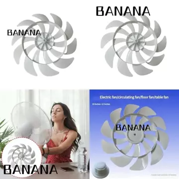 Bộ phận cánh quạt BANANA1, 10 / 12 inch 10 cánh Quạt phù hợp đa năng Thay thế bánh răng, Giá đỡ dễ dàng gắn quạt phù hợp với khung nhiều lá Vỏ nhựa Phụ kiện lưu lượng không khí Sửa chữa quạt