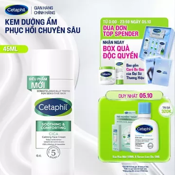 Kem dưỡng ẩm làm dịu phục hồi chuyên sâu Cetaphil Soothing and Comforting Cica Calming Face Cream 45ml