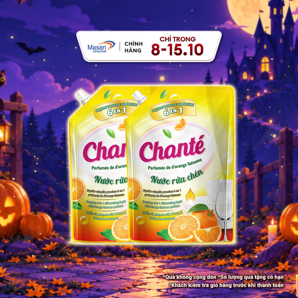[Chọn loại] Combo 2 Nước rửa chén Chanté túi x 3.2kg