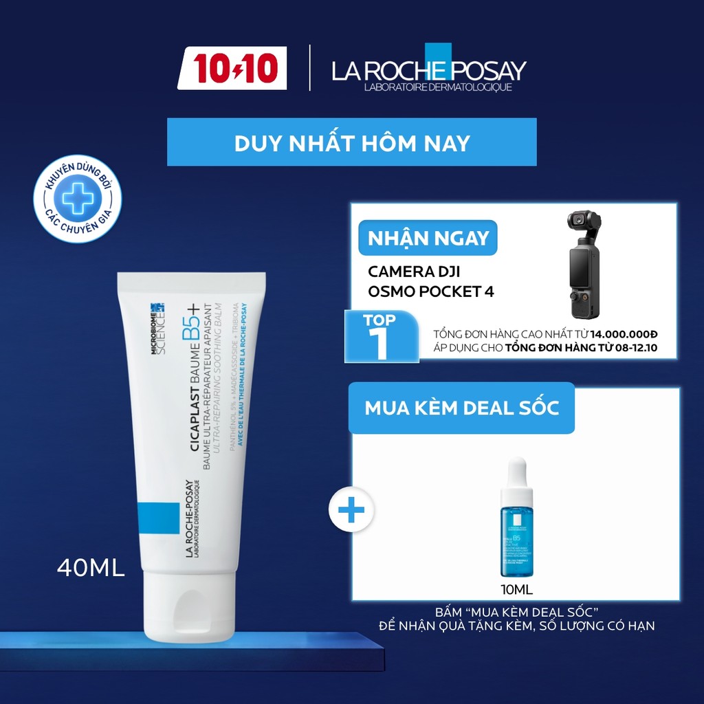 Kem Phục Hồi Đa Năng & Dưỡng Ẩm La Roche-Posay Cicaplast Baume B5+ (40ml) giúp phục hồi da sau 1 lần sử dụng