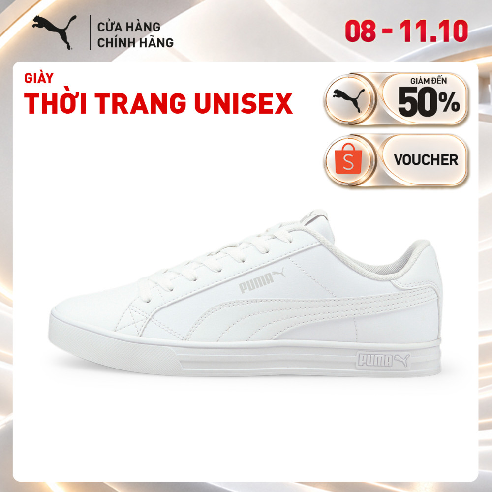 Giày thời trang PUMA Unisex Smash Vulcanised V3 Low Màu Trắng