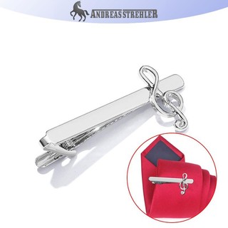 Cà vạt kẹp bạc thời trang nam, phù hợp cho người yêu âm nhạc