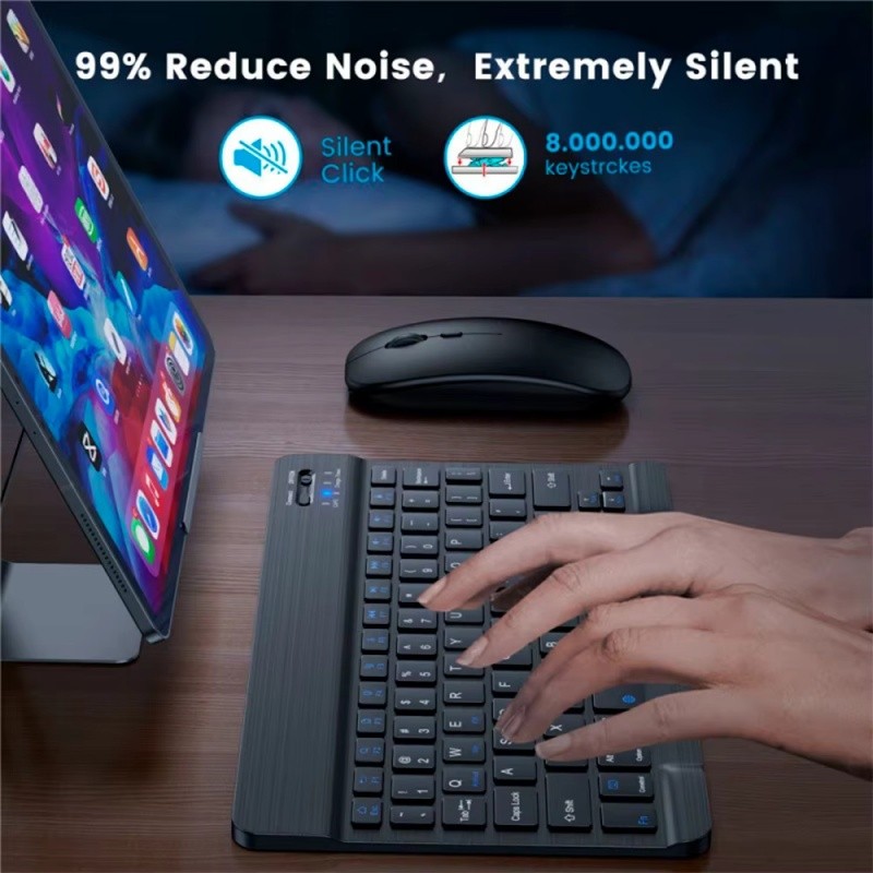 Bàn Phím Không Dây Bluetooth Cho IOS Android Windows Chuột Bluetooth Cho Redmi Pad 2 / Redmi Pad Pro 12.1 Inch Bàn Phím Máy Tính Bảng Cho IPad / Xiaomi Pad