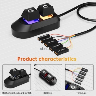 MIS Máy Tính Chuyển Đổi Nguồn Bên Ngoài Nút Nguồn PC Bo Mạch Chủ Nút Nguồn Cho Chỉ Báo Ổ Cứng