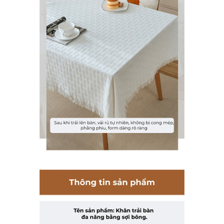 Khăn Trải Bàn Chống Thấm Phong Cách Bắc Âu BUNA, Sang Trọng và Tinh Tế