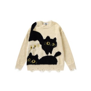 Mèo Mềm Áo Len Sáp Hoạt Hình, Style Retro Mới