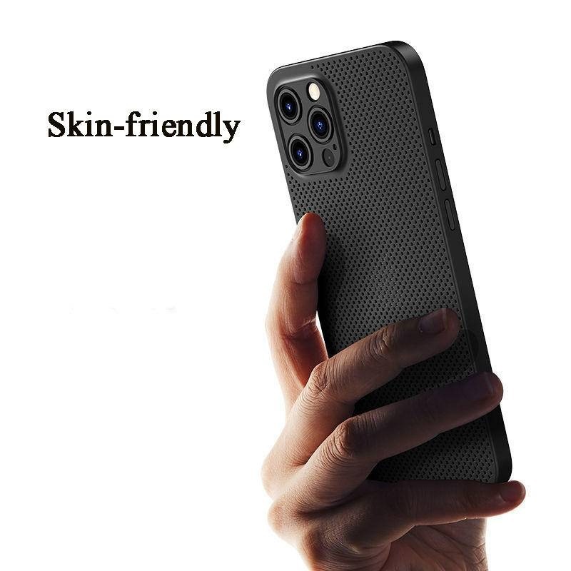 Tản Nhiệt Thoáng Khí Làm Mát Ốp lưng Apple iPhone 17 Pro Max Màu Trơn Rỗng Ốp Lưng Cho iPhone 17ProMax 17Pro Ốp lưng PC Bìa Cứng