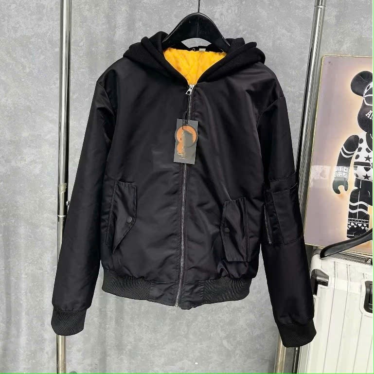 Áo Phao Đờ Diu Mặt Cười Vàng KCloset Áo Gió Trần Bông Dày Dặn 2 Lớp Dáng Rộng Nam Nữ NA27