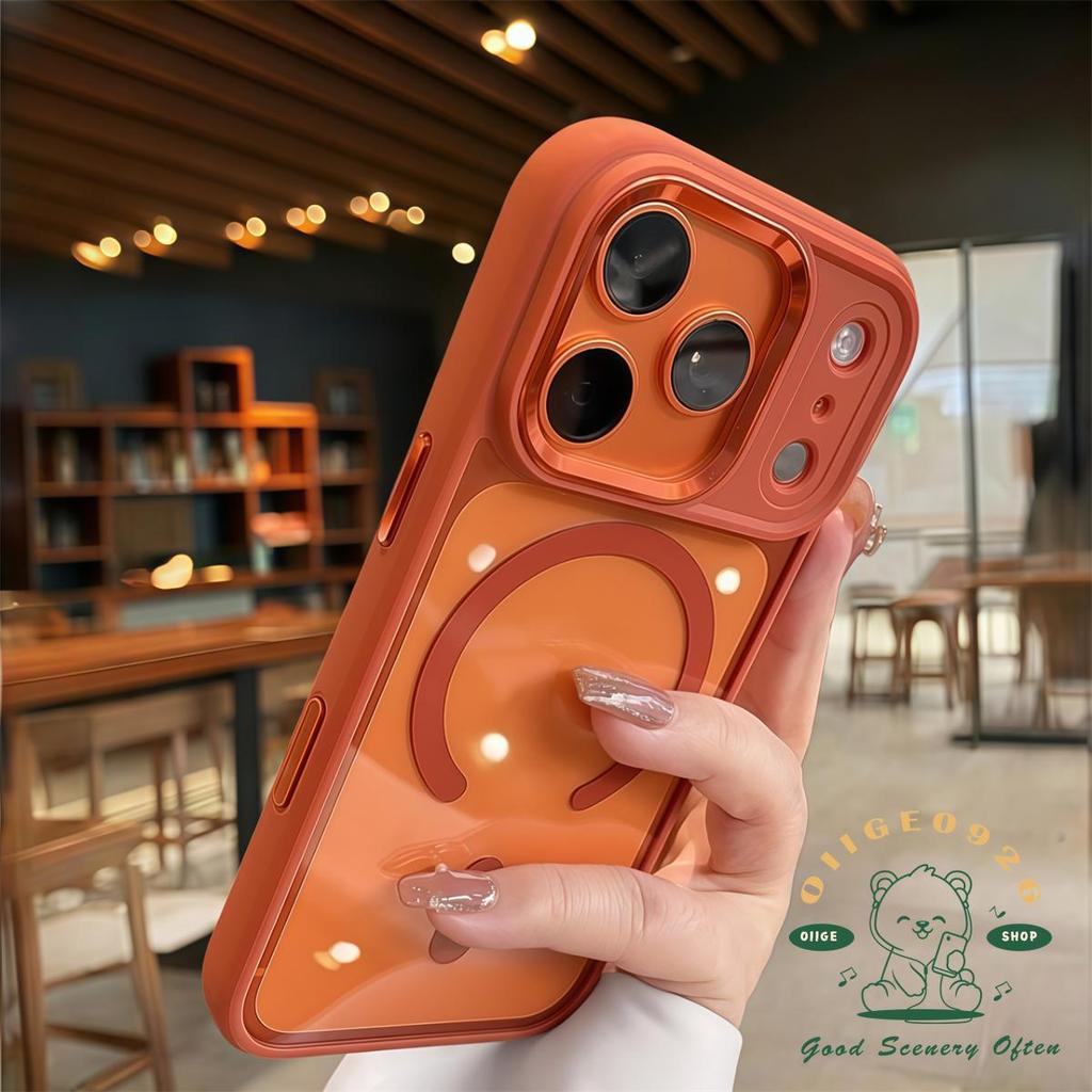 【 Ốp lưng iPhone17 】 Vỏ điện thoại từ tính Orange Scrub cho vỏ iPhone17 Pro Max cho vỏ iPhone Vỏ mềm silicon TPU chống sốc