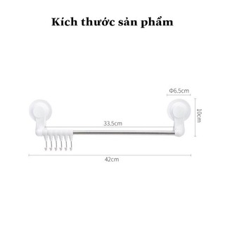 [ Hàng hot - siêu đẹp ] Thanh dán tường có 6 móc treo đồ - đa năng, siêu chắc