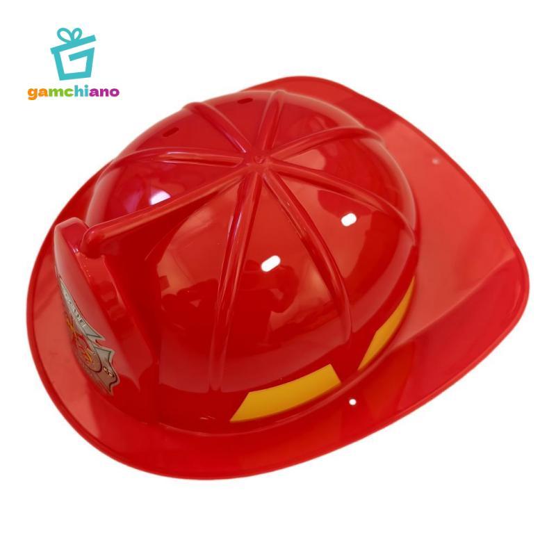 Gamchiano Dr Up Đồ Chơi Lính Cứu Hỏa Nhập Vai Dụng Cụ Chơi Mũ An Toàn Nhựa Mũ Bảo Hiểm Cho Trẻ Em Đỏ