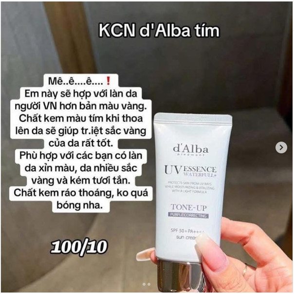 KEM CHỐNG NẮNG D.A.LBA TÍM BẢN MỚI NO BOX