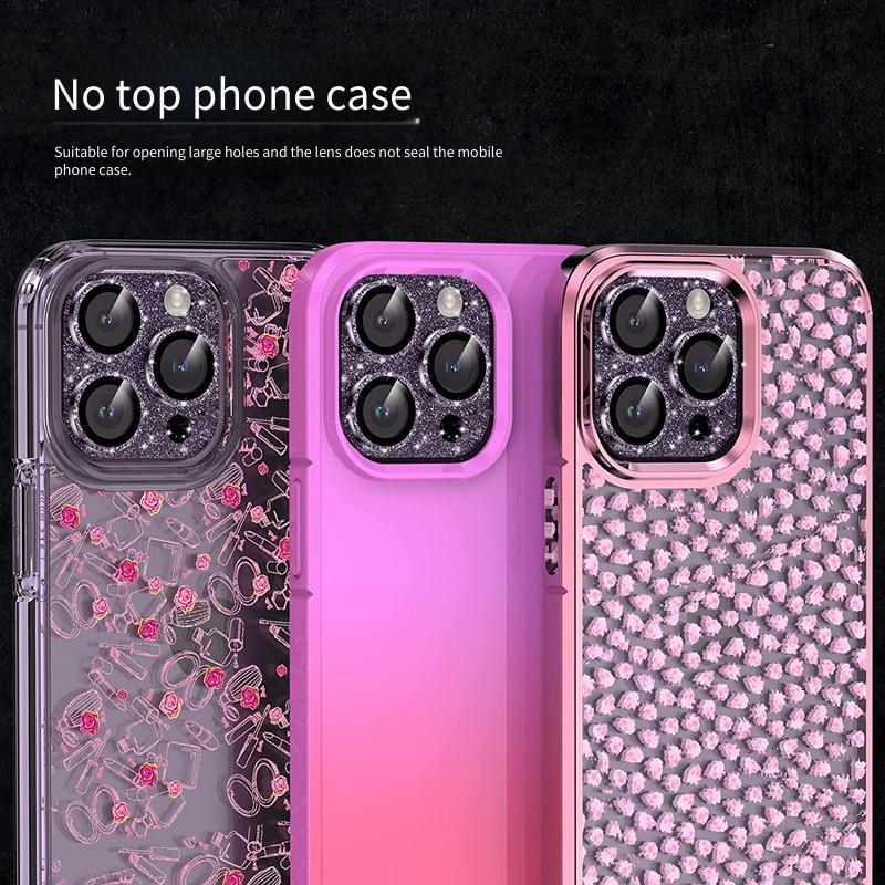 IPhone 17 Pro max Ống Kính Miếng Dán Bảo Vệ Lấp Lánh Tích Hợp Mắt Đại Bàng 16Promax Ống Kính Phim 15 Pro Kim Loại 14 Miếng Dán Điện Thoại Di Động