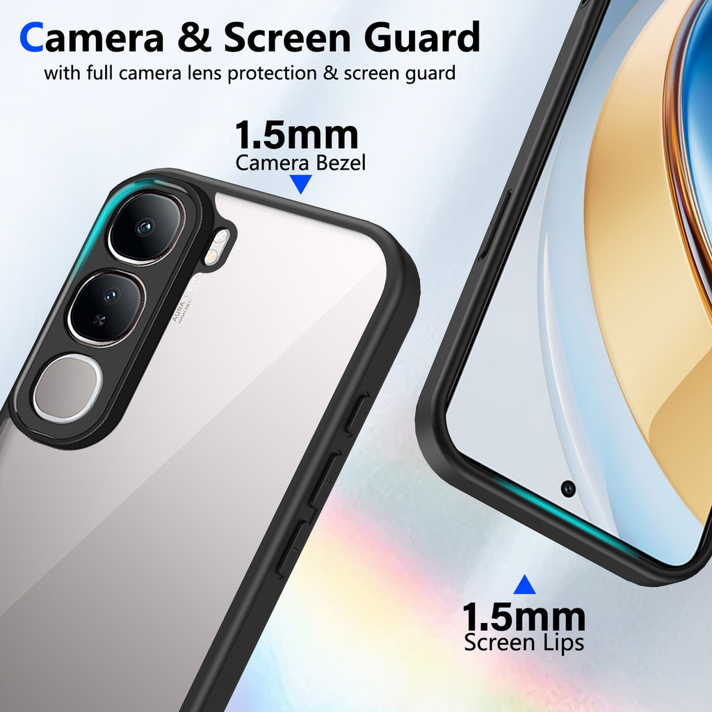 Ốp lưng Vivo Y21D Vỏ trong suốt mờ thời trang cho Vivo Y21D Vỏ điện thoại
