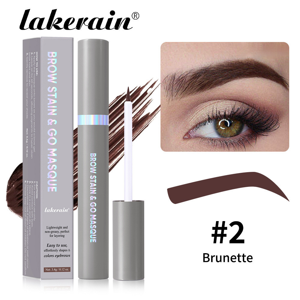 Lakerain Beauty Bút chì kẻ mày Bút nhuộm lông mày dạng lỏng Kem nhuộm lông mày