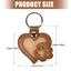 Top Thú Cưng Hộp Đựng Tóc Trái Tim Móc Khóa Paws Da PU Mang Theo Mặt Dây Chuyền