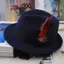 ZENZON Trang trí lông vũ Mũ Fedora, Trang phục Fedora Mũ Topper Mũ, Mũ len thời trang Panama Jazz Mũ len Halloween