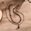 2 Cái / bộ Mặt dây chuyền đá tự nhiên Nelace cho nam Hạt gỗ cổ điển Sợi sáp da Choker Phụ kiện trang sức Nelace [Mina]