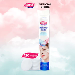Bông tẩy trang TOPICREM 120 miếng tiêu chuẩn châu âu 100% cotton thiên nhiên