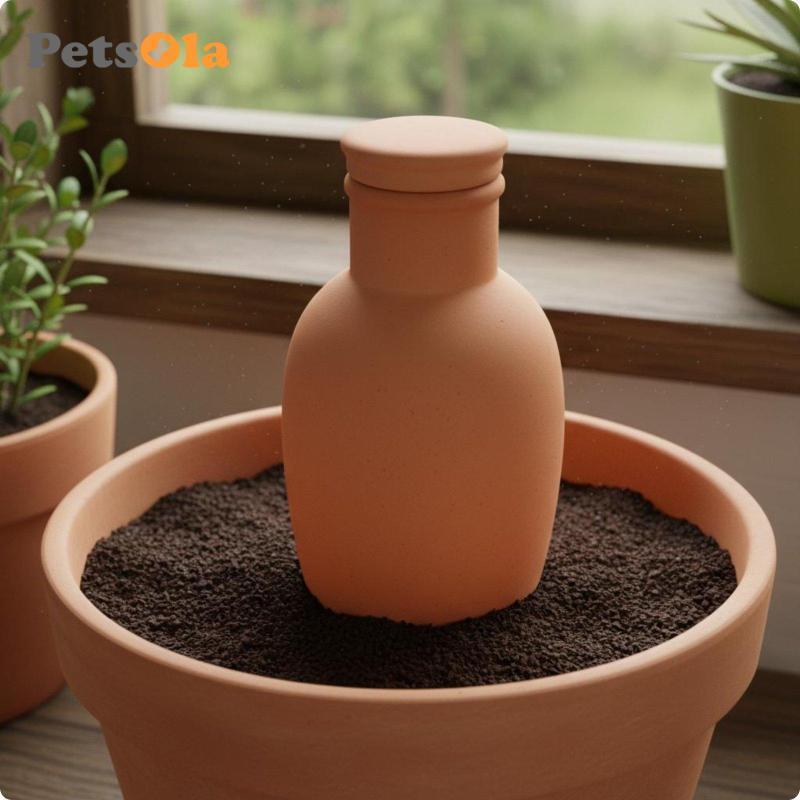 4 Miếng Đất Sét Tưới Cây Nón Chậm Phân Tán Dần dần Thiết Bị Tưới Nước Tự Động Chắc Chắn Dụng Cụ Làm Vườn