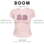 BOOM Áo Baby Tee Nữ Cotton Ôm Body-Áo Thun Ngắn Tay Y2K In Hình PhongCách Mùa Hè, Cổ Tròn Hàng Đầucách hàn quốc phong722