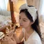 Băng đô nơ DONOVANQQ, Băng đô rửa mặt rửa mặt, Băng đô rửa mặt bằng ren hai lớp bền bỉ Dụng cụ rửa mặt màu trơn