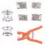 Cod 50-100 chiếc nút may kim loại khóa năm móng khóa nhanh dụng cụ may
