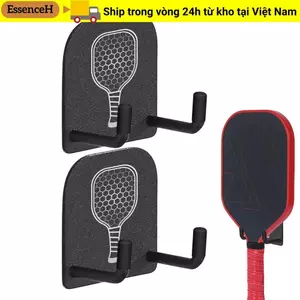ESSENCEH 2 Chiếc Giá Đỡ Bóng Pickleball, Giá Treo Tường Mái Chèo Pickleball Không Đục Lỗ, Giá Treo Tường Hợp Kim Nhôm Tự Dính