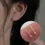 2 Bông tai đính hạt nhỏ tối giản dành cho nữ Bông tai vít xương tai Trang sức không gây dị ứng [Mina]