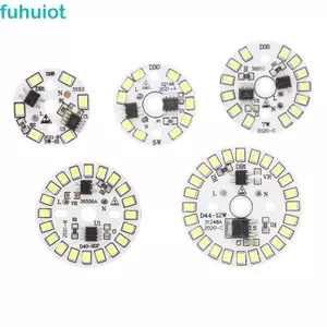 FUHUIOT 5 Chip LED Tròn Chip LED 5 Cái / lốc 3W 5W 7W 9W 12W AC 220V IC Driver PCB Board Bóng Đèn Chip