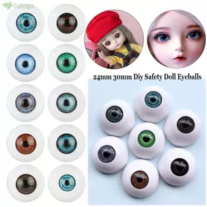 YOLOGO 1 Cặp Nhãn Cầu Búp Bê Xanh Nâu Xanh 24mm 30mm Chất Lượng Cao Làm Búp Bê Thủ Công