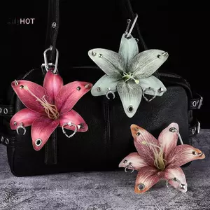 JULYHOT Sáng Tạo Lily Mô Phỏng Hoa Móc Khóa Mặt Dây Chuyền Bapa Phụ Kiện Trang Trí Quà Tặng Massivedeals
